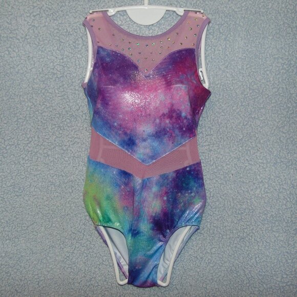 Mottled Pink Purple Blue Leotard [NoTag] - Picture 1 of 6